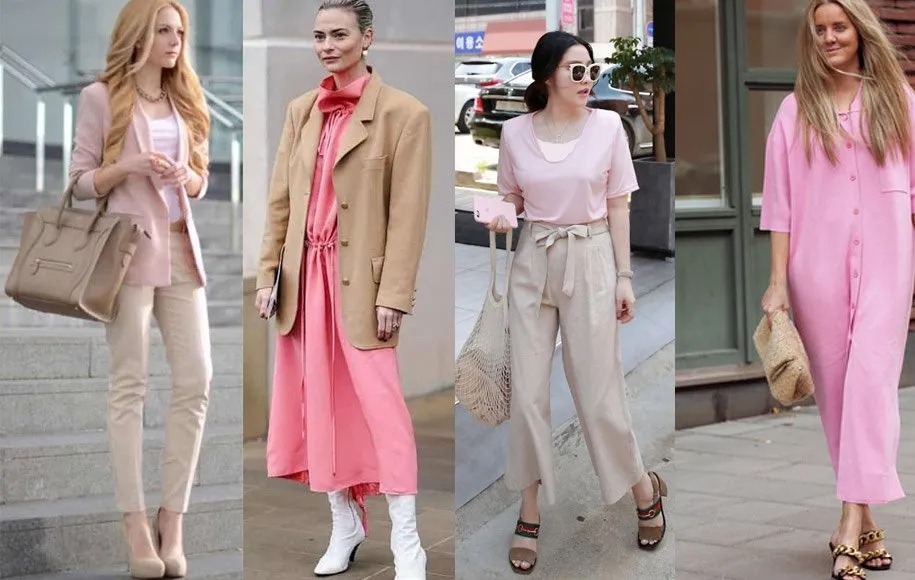 مکمل رنگ صورتی در لباس