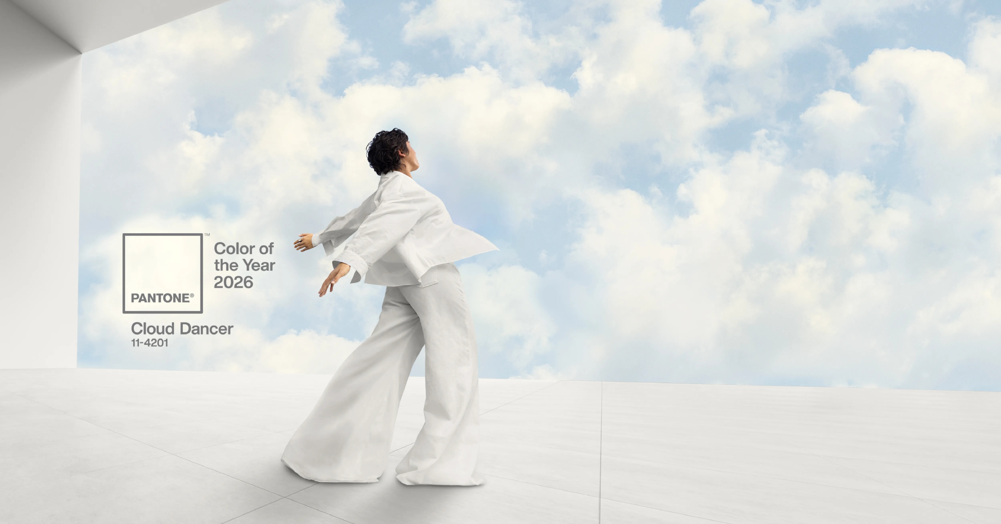 رنگ سال ۲۰۲۶ پنتون؛ سفید آرام (Cloud Dancer)