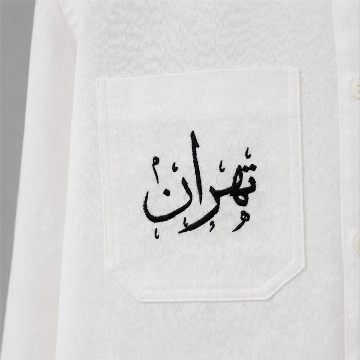 شومیز آستین بلند زنانه برند برند فرناز حاجتی مدل تهران کد ۰۳ - تصویر از دوخت طرح