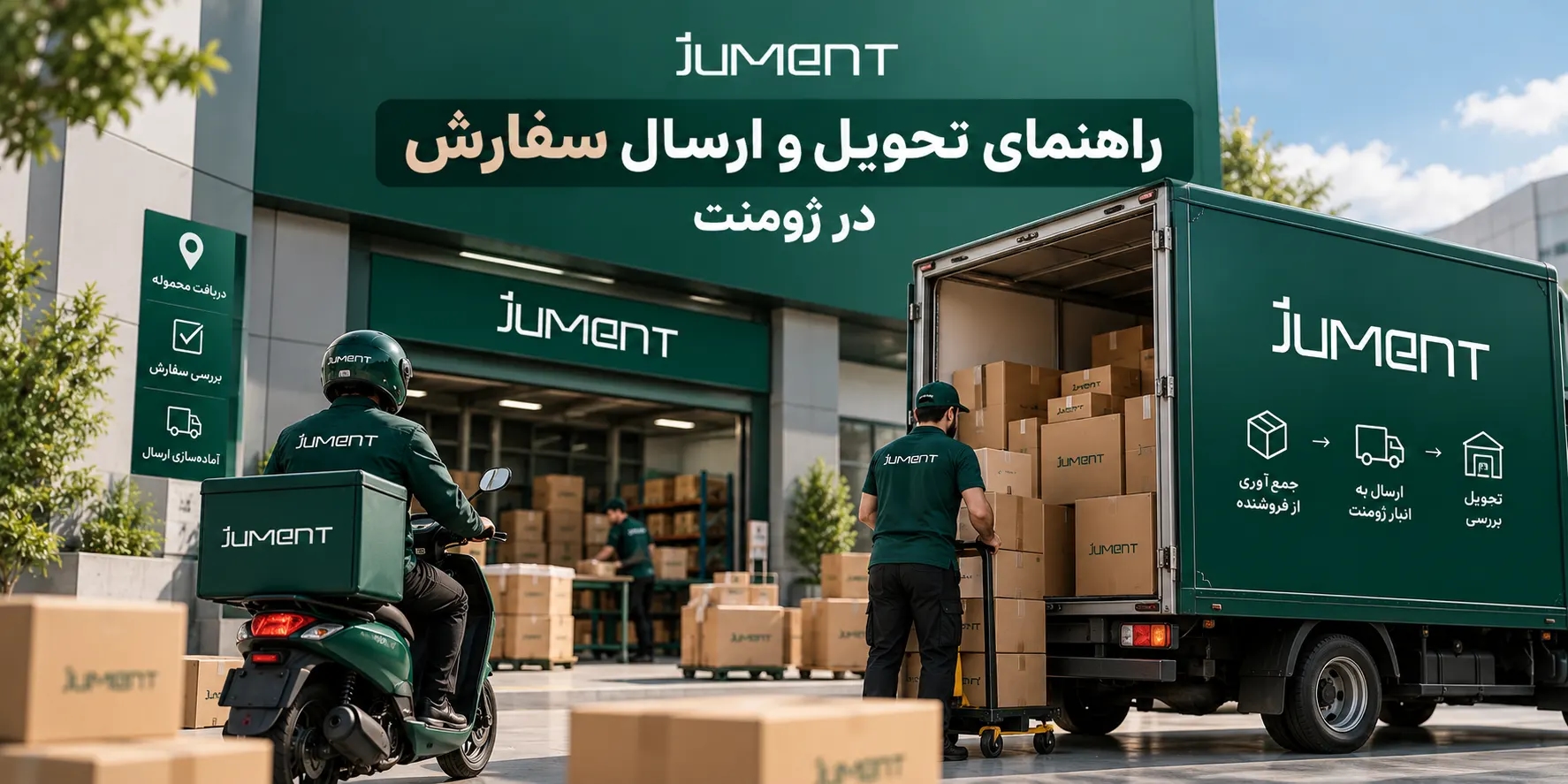 راهنمای تحویل و ارسال سفارش در ژومنت | آموزش فروشندگان