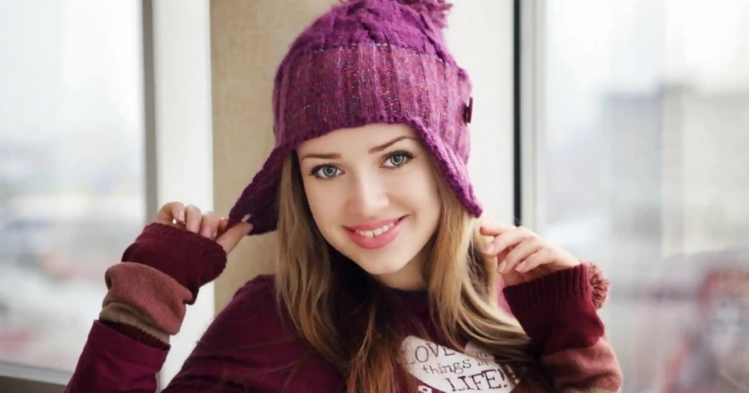 کلاه بافتنی دخترانه