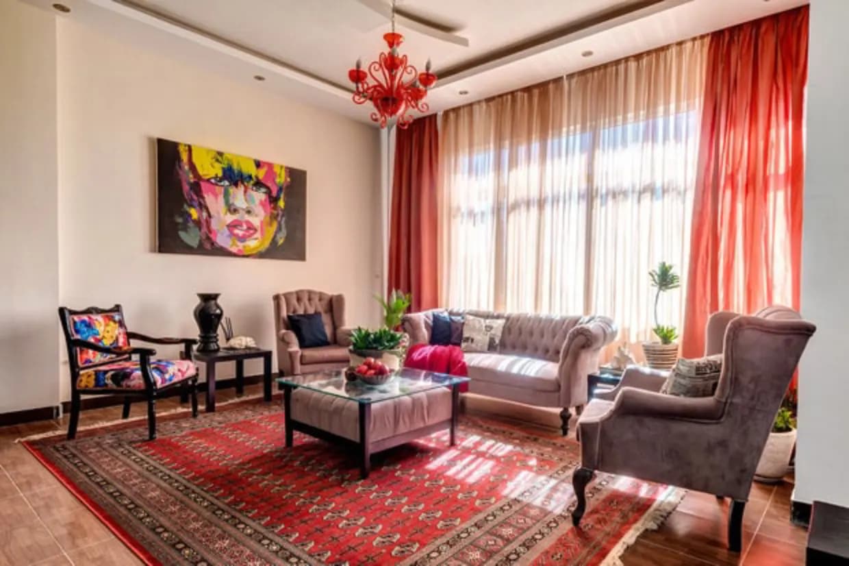 دکوراسیون مدرن با فرش ایرانی