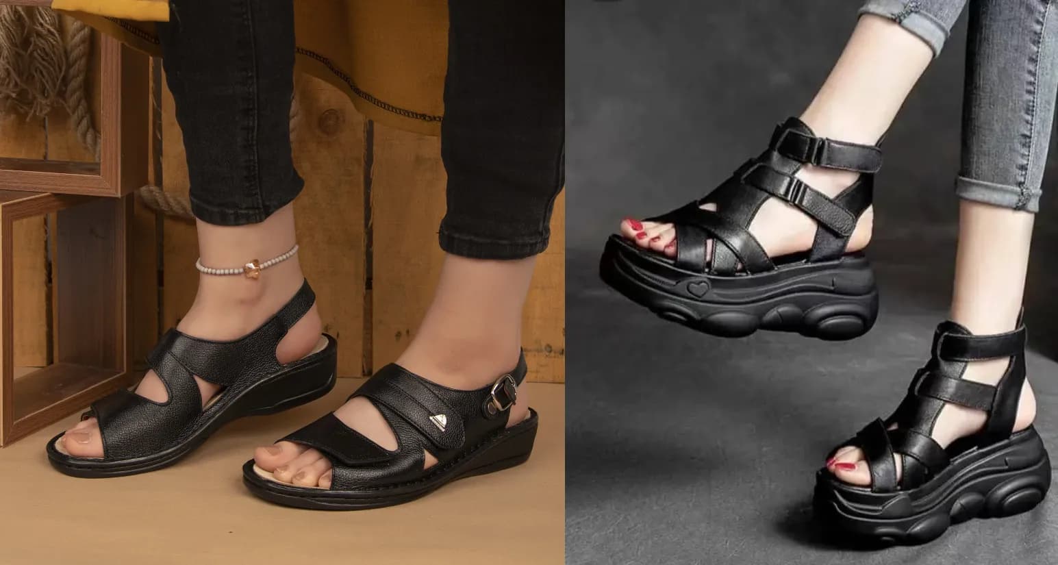 صندل چرم تابستانی