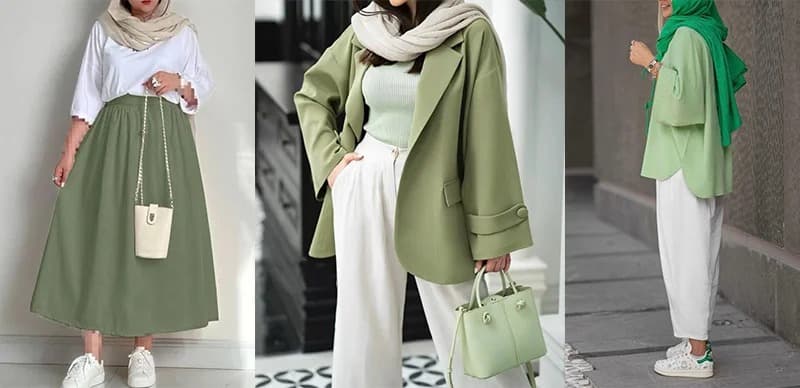 استایل با رنگ سبز ماچا