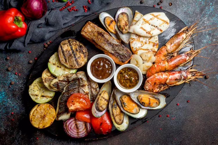 دستور پخت غذای دریایی رژیمی