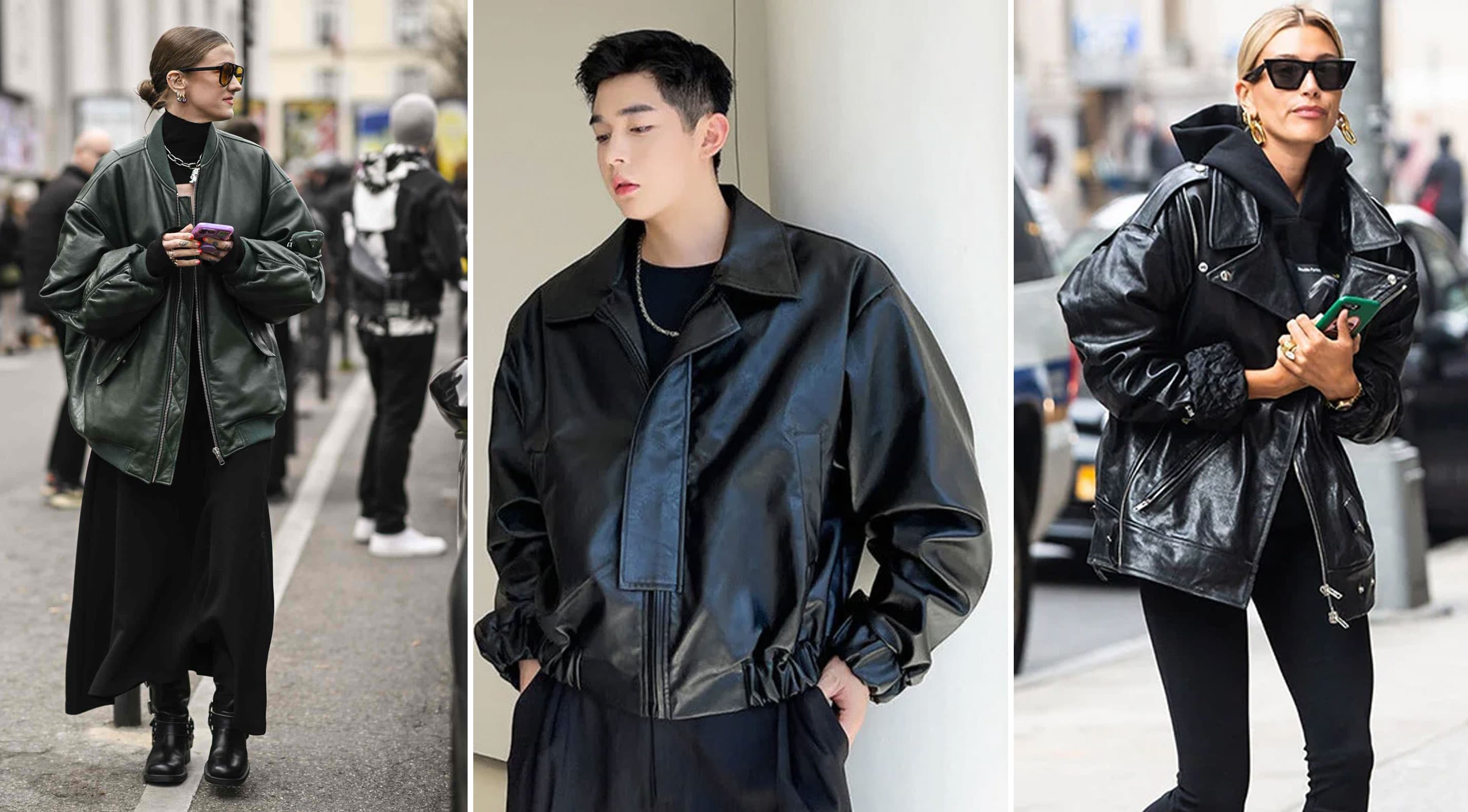 استایل کت چرم اورسایز