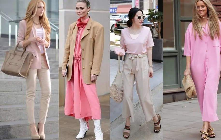 مکمل رنگ صورتی در لباس