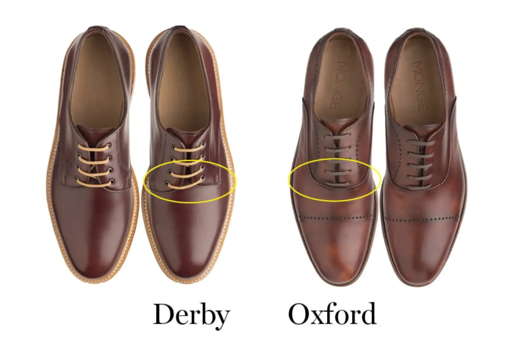تفاوت کفش آکسفورد و دربی